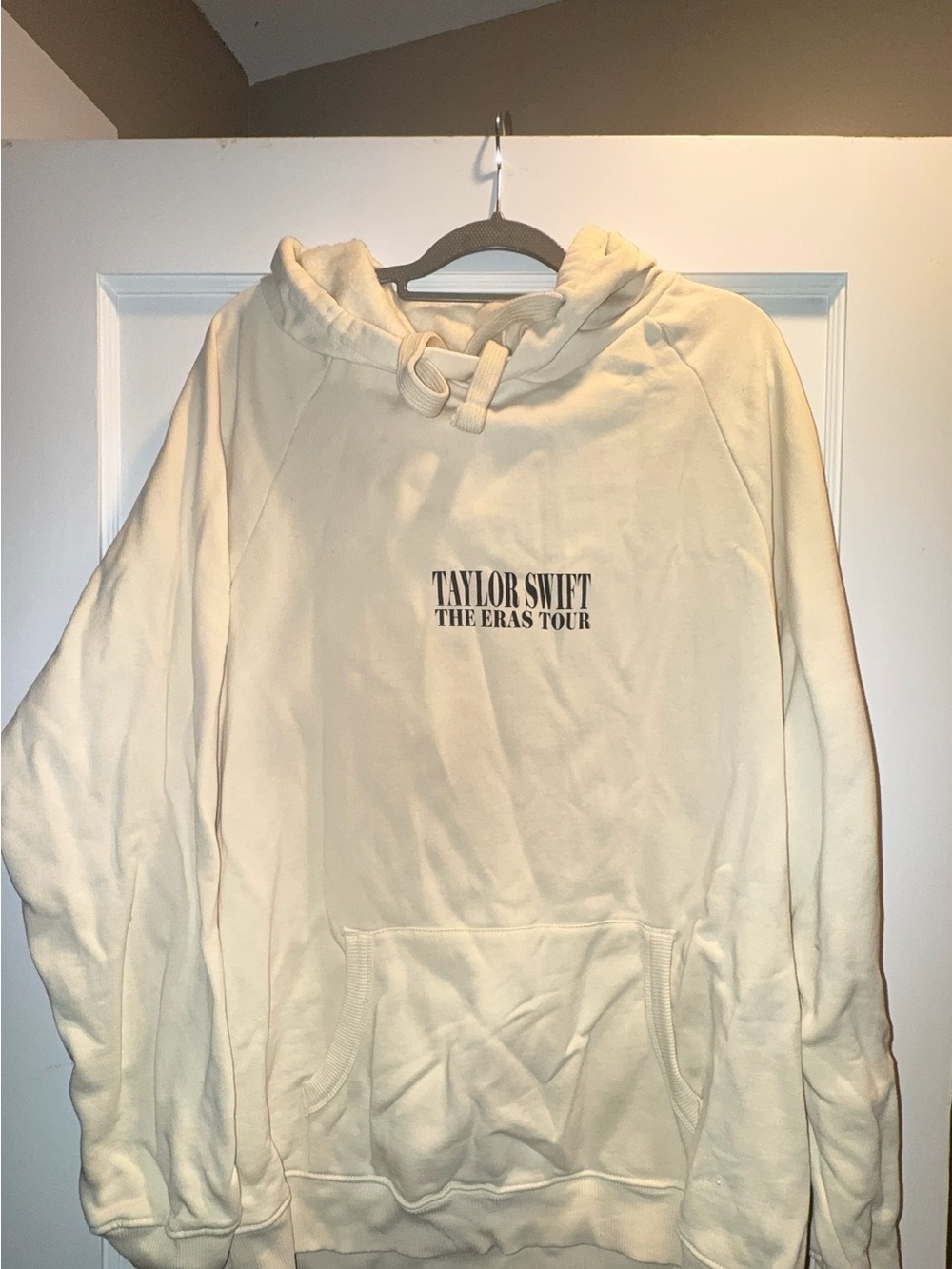 Cream Hoodie with Center Logo